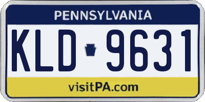 PA license plate KLD9631