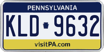 PA license plate KLD9632