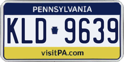 PA license plate KLD9639