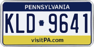 PA license plate KLD9641