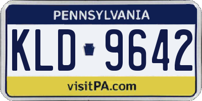 PA license plate KLD9642