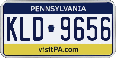 PA license plate KLD9656