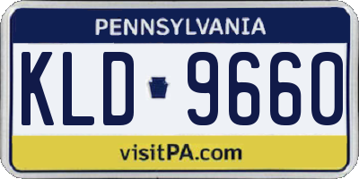 PA license plate KLD9660