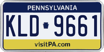 PA license plate KLD9661