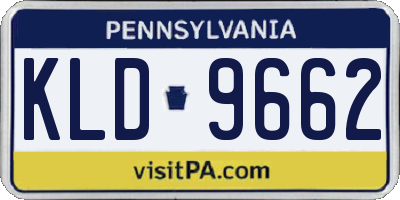 PA license plate KLD9662