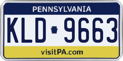 PA license plate KLD9663