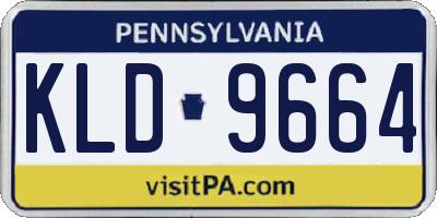 PA license plate KLD9664