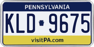 PA license plate KLD9675