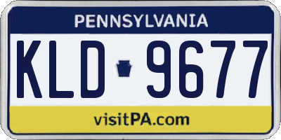 PA license plate KLD9677