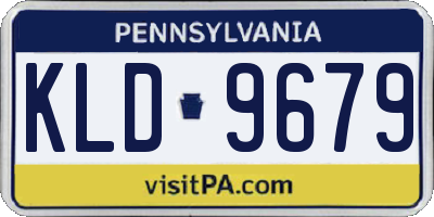 PA license plate KLD9679