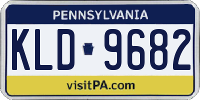 PA license plate KLD9682