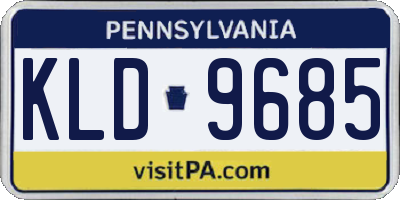 PA license plate KLD9685