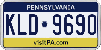 PA license plate KLD9690