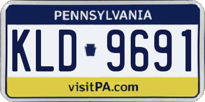 PA license plate KLD9691