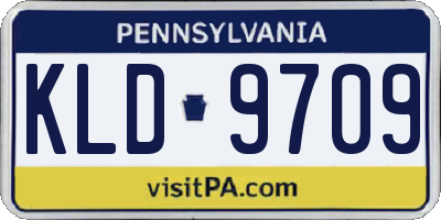 PA license plate KLD9709