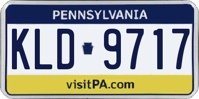 PA license plate KLD9717