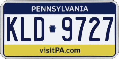 PA license plate KLD9727