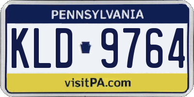 PA license plate KLD9764