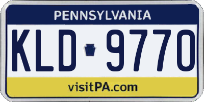 PA license plate KLD9770