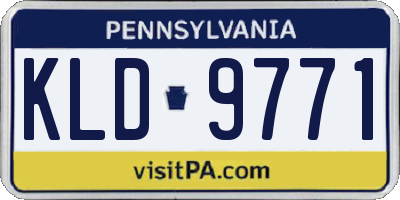 PA license plate KLD9771