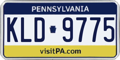 PA license plate KLD9775