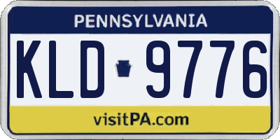 PA license plate KLD9776