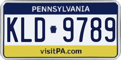 PA license plate KLD9789