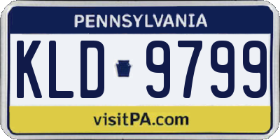 PA license plate KLD9799