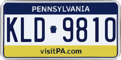PA license plate KLD9810