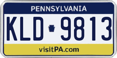 PA license plate KLD9813