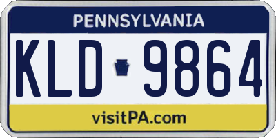 PA license plate KLD9864