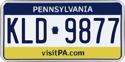 PA license plate KLD9877