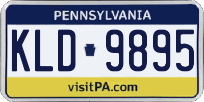 PA license plate KLD9895