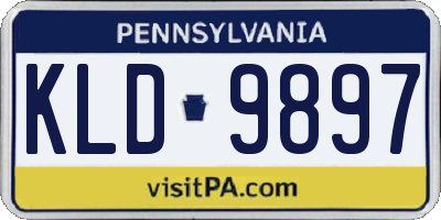 PA license plate KLD9897