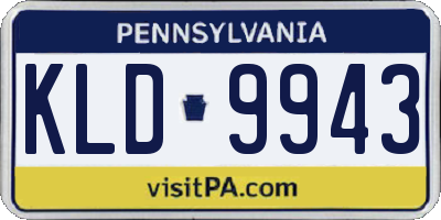PA license plate KLD9943