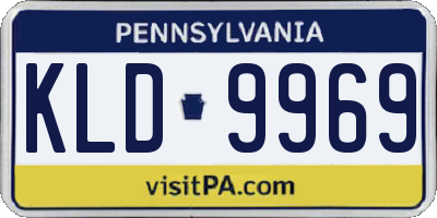 PA license plate KLD9969