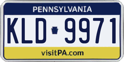 PA license plate KLD9971
