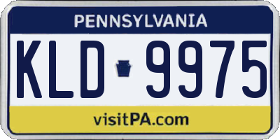 PA license plate KLD9975