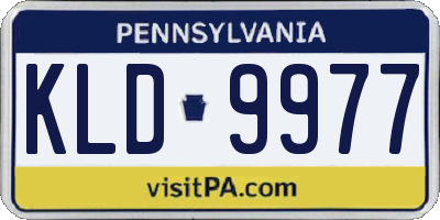 PA license plate KLD9977