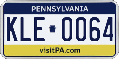PA license plate KLE0064