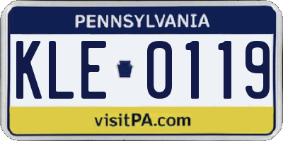 PA license plate KLE0119