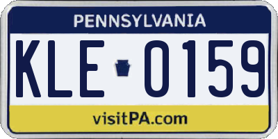 PA license plate KLE0159