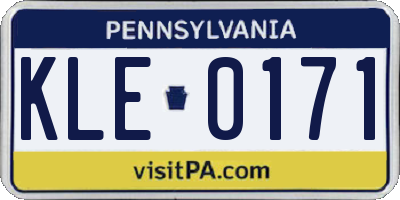 PA license plate KLE0171