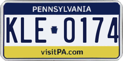PA license plate KLE0174