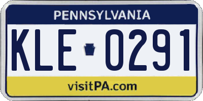 PA license plate KLE0291