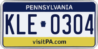 PA license plate KLE0304