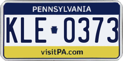 PA license plate KLE0373