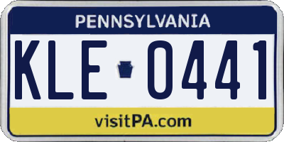 PA license plate KLE0441