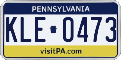 PA license plate KLE0473