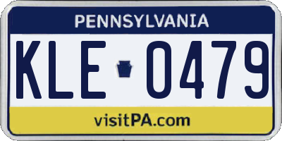PA license plate KLE0479